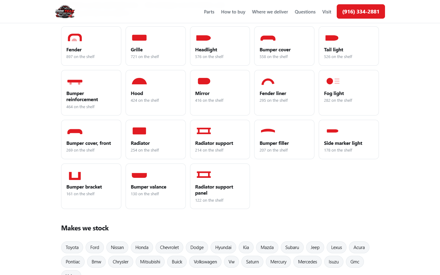 Iron Trak Auto Body Parts — section 2